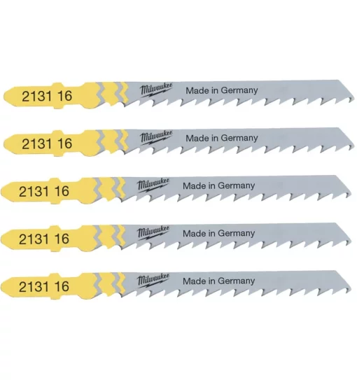 Полотно пиляльне для електролобзика Milwaukee T144D по дереву, крок зуба 4ммх75мм, 5шт