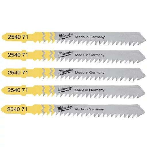 Полотно пиляльне для лобзика Milwaukee T111C, по дереву, крок зуба 3ммх75мм, 5шт