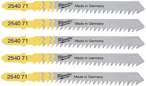 Полотно пиляльне для лобзика Milwaukee T111C, по дереву, крок зуба 3ммх75мм, 5шт