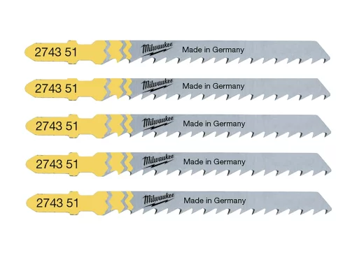 Полотно пиляльне для електролобзика Milwaukee T101D по дереву, крок зуба 4ммх75мм, 5шт