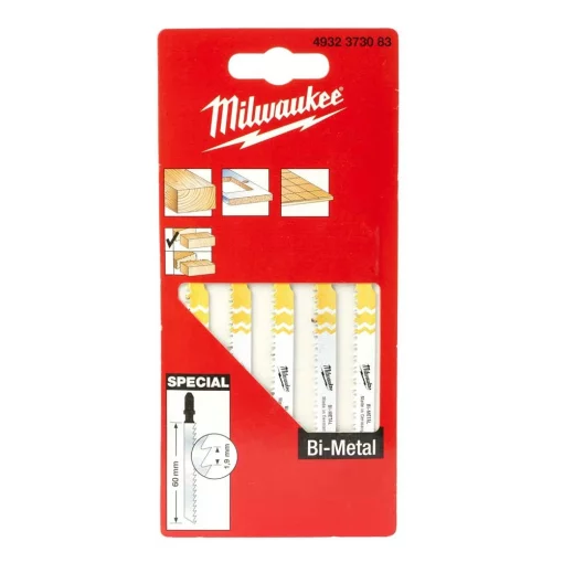 Полотно пиляльне для електролобзика Milwaukee Special по дереву, крок зуба 1.9ммх60мм, 5шт