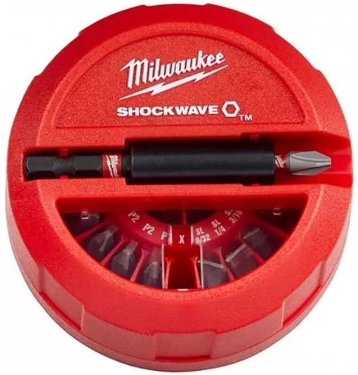 Біти Milwaukee Shockwave, сталь, кейс, набір 15шт