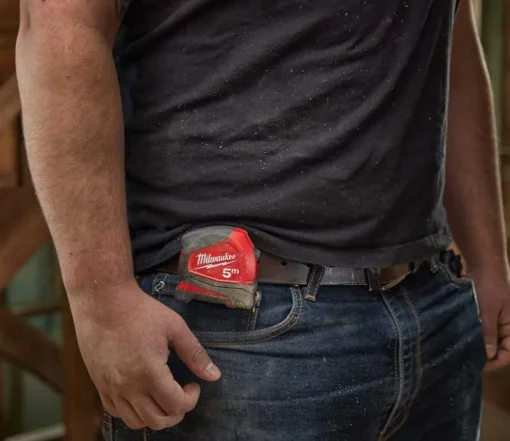 Рулетка Milwaukee Pro Compact, 3мх16мм, з фіксатором змотування, АБС-пластик