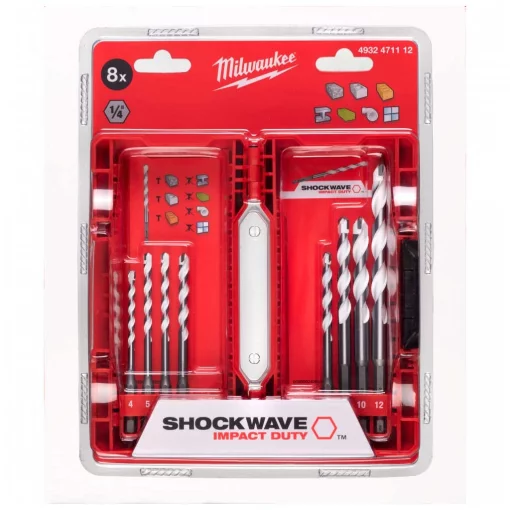 Набір свердел Milwaukee ShW HEX, універсальний, 3-10мм, кейс, 8шт