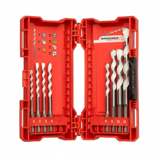 Набір свердел Milwaukee ShW HEX, універсальний, 3-10мм, кейс, 8шт
