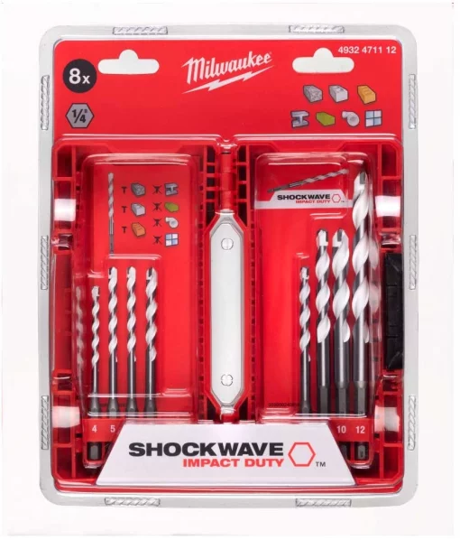 Набір свердел Milwaukee ShW HEX, універсальний, 3-10мм, кейс, 8шт