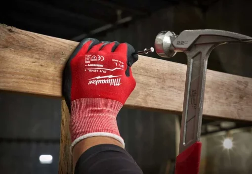 Рукавички робочі Milwaukee, нітрилове покриття, smartswipe, р.9, червоно чорні