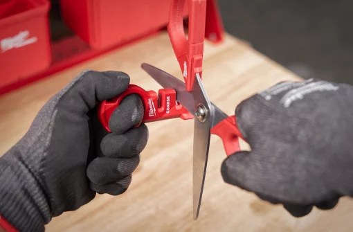 Точилка для ножів і ножиць Milwaukee, 54х195х38мм, 2 етапи заточування, ABS-пластик