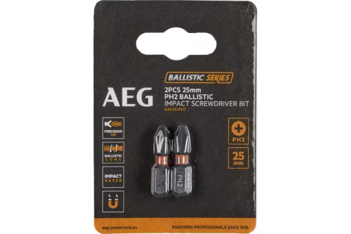 Біти ударні AAK252PH2 AEG, PH2, 25мм, 2шт.