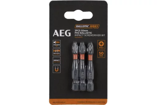 Біти ударні AAK503PH2 AEG, PH2, 50мм, 3шт.