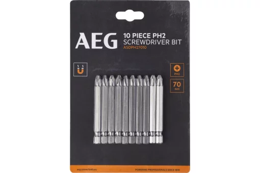 Біти ASDPH27010 AEG, РН2, 70мм, 10шт.