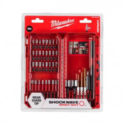 Набір біт і свердл Milwaukee Shockwave, сталь, кейс, 40шт