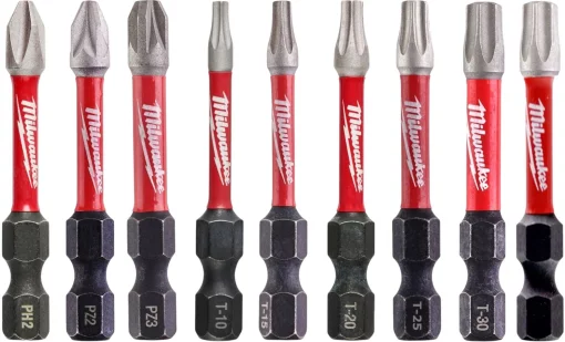 Біти Milwaukee Shockwave, сталь, кейс, набір 75шт