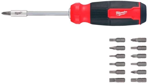 Викрутка Milwaukee, 14 насадок, руків'я двокомпонентне, Hex, PH, SL, PZ, Torx, сталь CrV