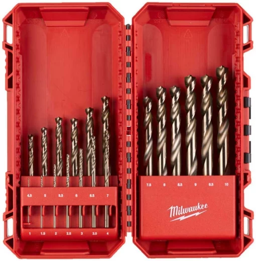 Набір свердел по металу Milwaukee HSS-Co, 1-10мм, кейс, 19шт