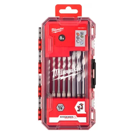 Набір свердел Milwaukee ShW HEX, універсальний, 3-10мм, кейс, 8шт