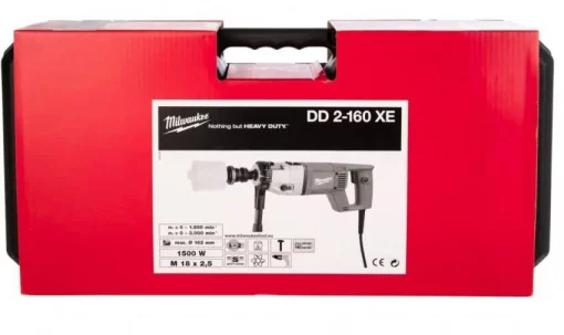 Дриль ударний Milwaukee DD2-160XE 1500Вт для сухого алмазного буріння 0-3000об/хв кейс 4.2кг