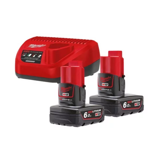 Набір акумулятора та зарядного пристрою Milwaukee NRG-602 12В 2х6А·год Redlithium M12 ЗП С12C