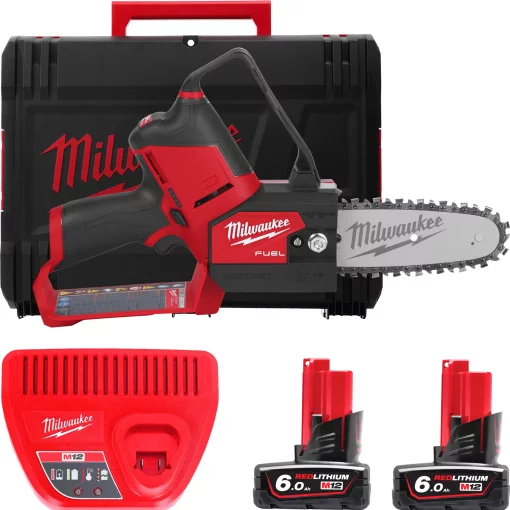 Пила ланцюгова акумуляторна Milwaukee M12 FUEL FHS-602X 12В 2х6А·год шина 15см кейс 1.9кг