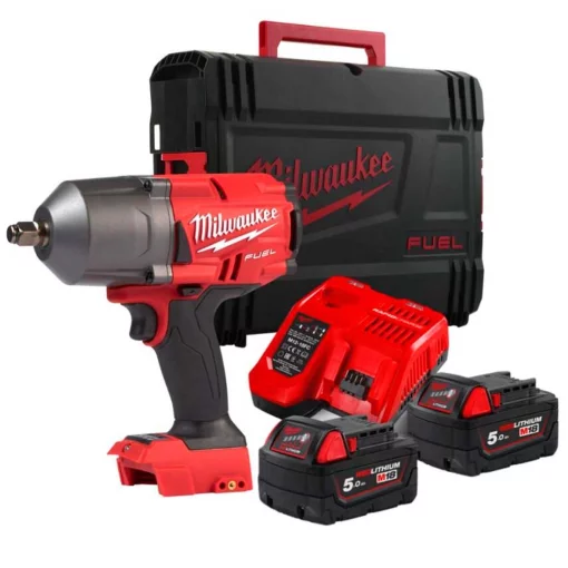 Гайковерт ударний акумуляторний Milwaukee M18 FMTIW2F12-502X 18В АКБ 2х5А·год 881Нм 0-2575об/хв 1/2" ЗП M12-18FC кейс 6.28кг