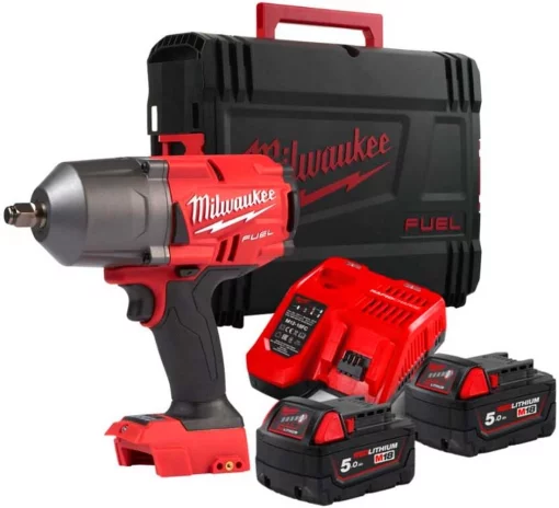 Гайковерт ударний акумуляторний Milwaukee M18 FMTIW2F12-502X 18В АКБ 2х5А·год 881Нм 0-2575об/хв 1/2" ЗП M12-18FC кейс 6.28кг