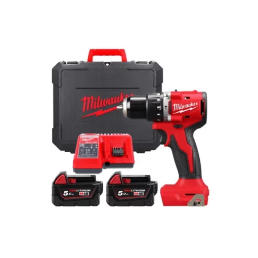 Шурупокрут-дриль акумуляторний Milwaukee M18 BLPDRC-502C 18В 2х5А·год М12-М18 60Нм 0·1700об/хв 1.5кг