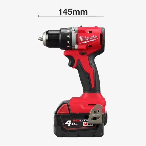 Шурупокрут-дриль акумуляторний Milwaukee M18 BLDDRC-402C 18В 2х4А·год 60Нм 550·1700об/хв ЗП M12-18C кейс 1.5кг