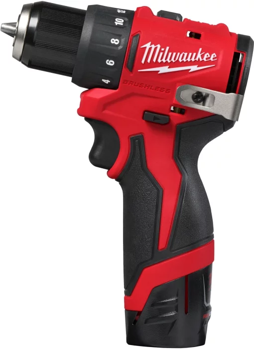 Шурупокрут-дриль акумуляторний Milwaukee M12 BLDDRC-202C 12В 2х2А·год 40Нм 0-550-1700об/хв ЗП C12C кейс 1.2кг