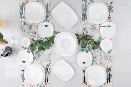 Тарілка супова Bormioli Rocco Parma, 23x23см, опалове скло, білий