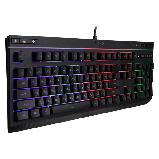 Клавіатура мембранна HyperX Alloy Core 114key, USB-A, EN/UK, RGB, чорний