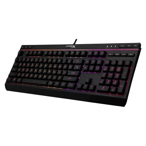 Клавіатура мембранна HyperX Alloy Core 114key, USB-A, EN/UK, RGB, чорний