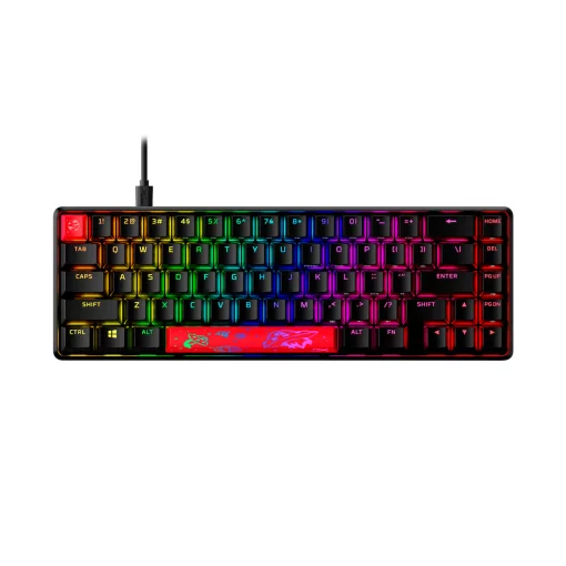 Клавіатура механічна HyperX Alloy Origins 65 67key, Red, USB-A, EN/UA, RGB, чорний