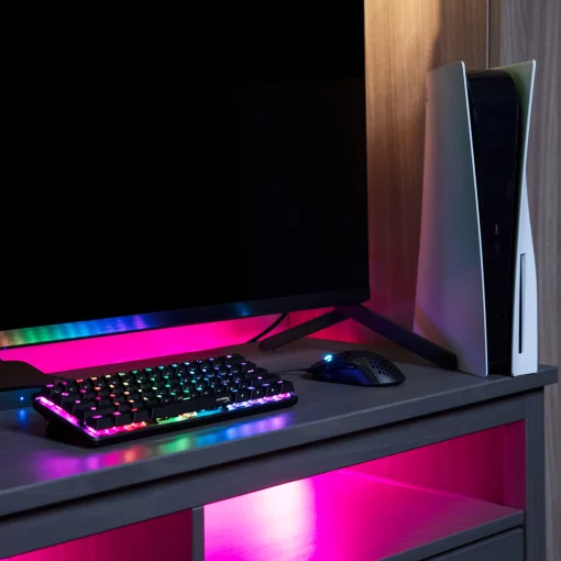 Клавіатура механічна HyperX Alloy Origins 60 61key, Red, USB-A, EN/RU, RGB, чорний