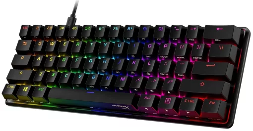 Клавіатура механічна HyperX Alloy Origins 60 61key, Red, USB-A, EN/RU, RGB, чорний