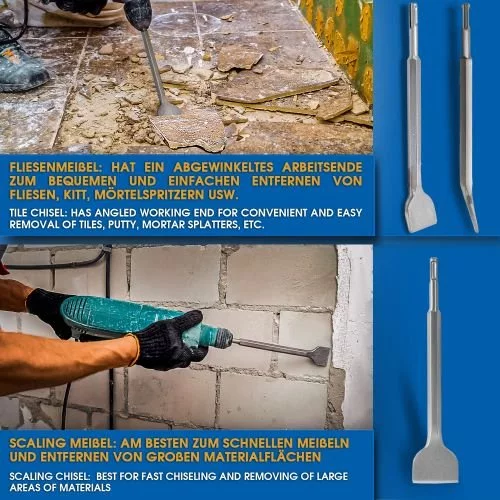 Набір зубил S&R Meister sds-plus 4 шт