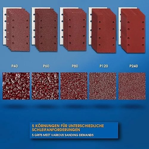 Набір шліфувального паперу для шліфувальних машин S&R 93х185 мм