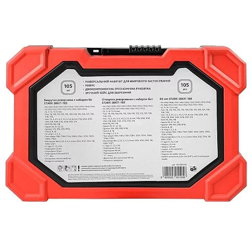 Викрутка реверсивна з набором біт Stark SBKIT-105
