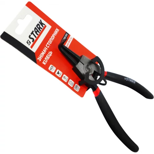 Знімач стопорних кілець Stark 180 мм (загнуті/розтискання)