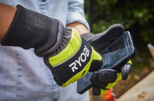 Рукавички робочі Ryobi RAC258XL, козяча шкіра, захист від порізів, р.XL, чорно-жовтий