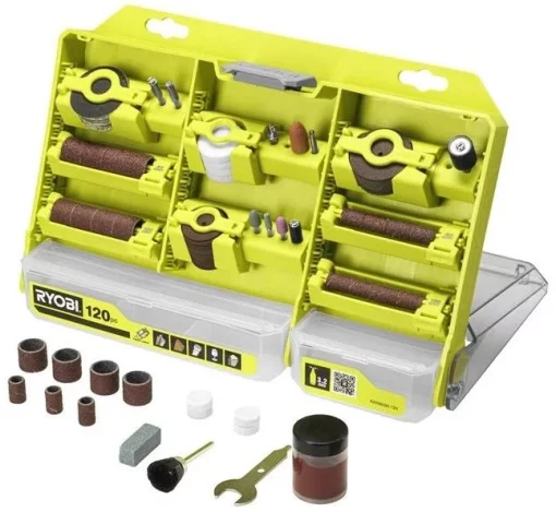 Комплект приладдя Ryobi RAR800K-120 1/8" для міні дриля гравера реноватора кейс 120шт