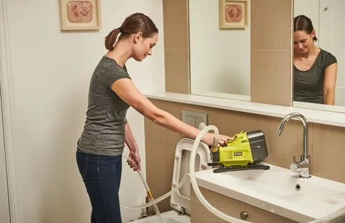 Насос для води акумуляторний Ryobi ONE+ R18TP-0 18В 1500л/год висота перекачування 14м захист сухого ходу 1.4кг без АКБ та ЗП