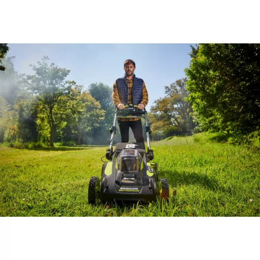 Газонокосарка акумуляторна Ryobi Max Power RY36LMX51A-160 36В акб 1х6А·год 51см 70л 20-70мм самохідна 24.7кг
