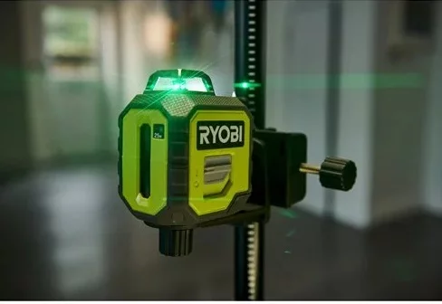 Нівелір лазерний Ryobi RB360GLL до 25м 360° зелений промінь 0.5кг