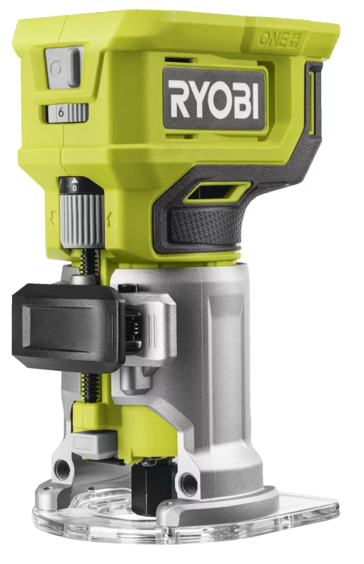 Фрезер кромковий акумуляторний Ryobi ONE+ RTR18-0 18В цанга 6 та 6.35мм 20000-30000об/хв мікрорегулювання LED підсвічування 1.2кг без АКБ та ЗП