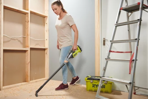 Пилосос акумуляторний Ryobi ONE+ RHV18F-0 18В 34Вт 6.5кПа контейнер 0.6л HEPA11 0.95кг з насадками без АКБ та ЗП