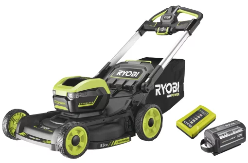 Газонокосарка акумуляторна Ryobi Max Power RY36LMXSP53A-160 36В акб 1х6А·год 53см 70л 20-100мм самохідна 30кг