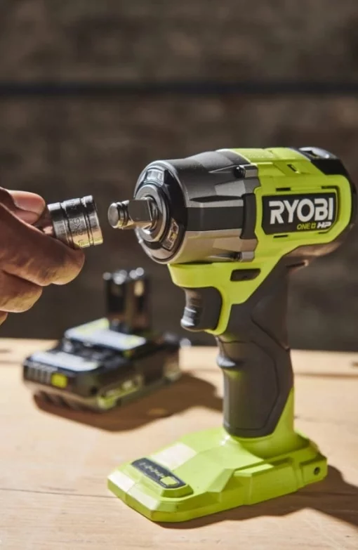 Гайковерт ударний акумуляторний Ryobi ONE+ HP RIW18C-0 18В 450Нм 2800об/хв 1/2" 4 швидкості 1.2кг без АКБ та ЗП
