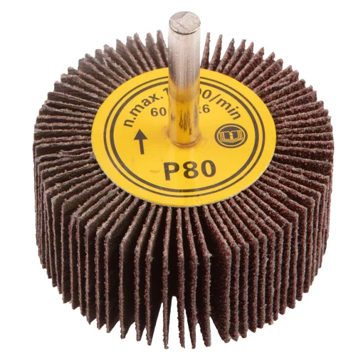 Диск шліфувальний пелюстковий з хвостовиком GRAPHITE, 60х30мм, K80