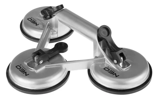 Присоска вакуумна Neo Tools, потрійна, алюмінієвий корпус, D120мм, 150кг