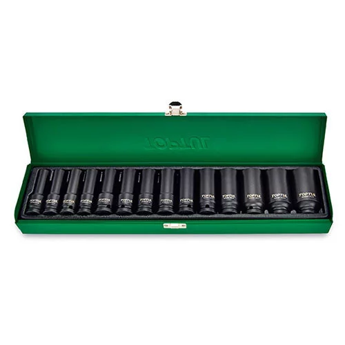 Набір головок ударних довгих 1/2" 10-32 мм 14 од. TOPTUL GDAD1401